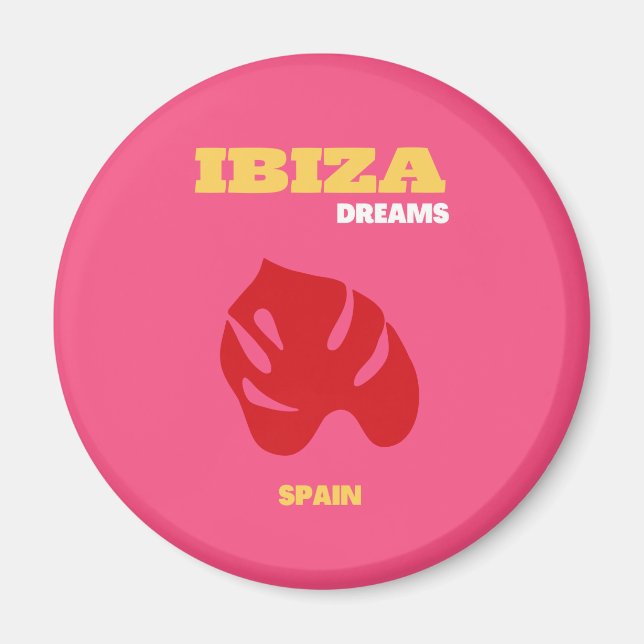 Ibiza, Reisekunst, Preppy, Preppy Art, Pink Magnet (Vorne)