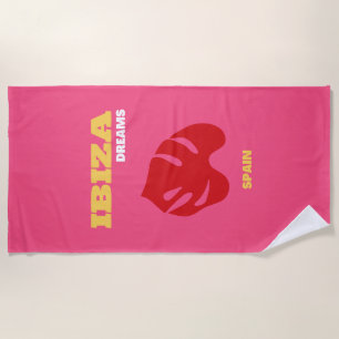 Ibiza, Reisekunst, Preppy, Preppy Art, Pink Strandtuch