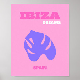 Ibiza, Reisekunst, Preppy, Preppy Room, Pink Poster