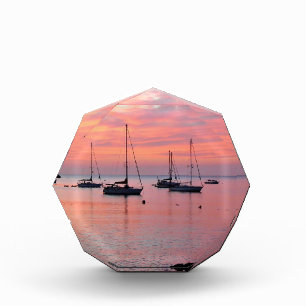 Ibiza-Sonnenuntergang an der Bucht von Portinatx - Fotoblock
