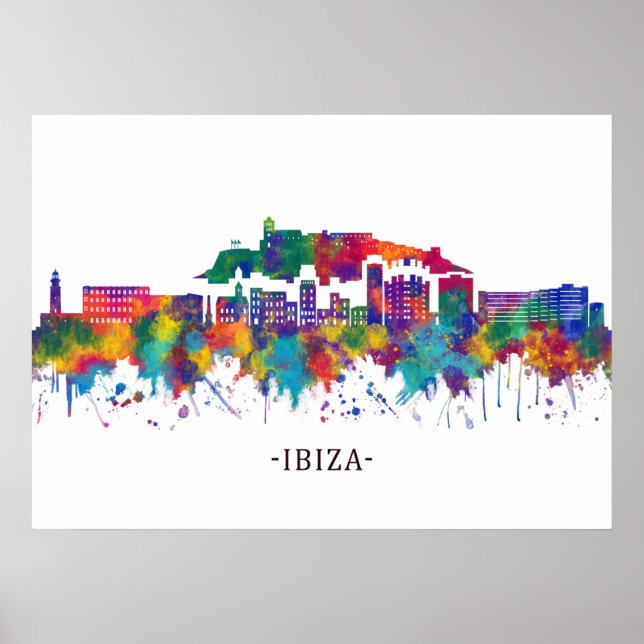 Ibiza Spain Skyline Poster (Vorne)