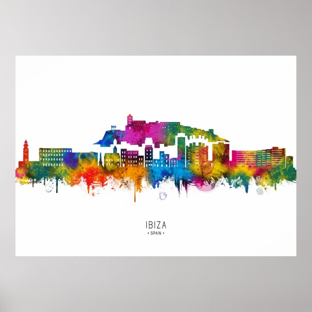Ibiza Spain Skyline Poster (Vorne)