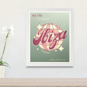 Ibiza Spanien Balearen Modernes Retro Poster