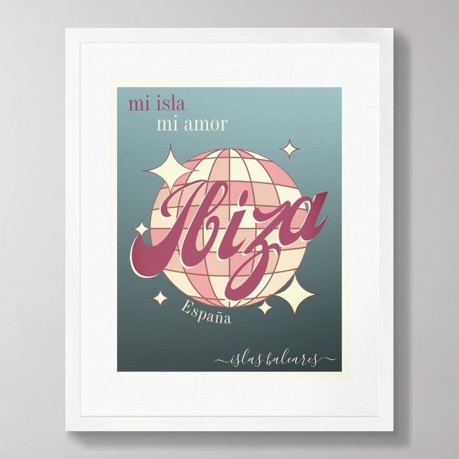 Ibiza Spanien Baleareninsel elegantes blaues Poste Poster (Von Creator hochgeladen)