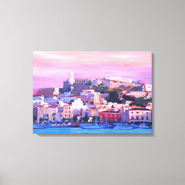 Ibiza Spanien bei Sonnenuntergang Leinwanddruck (Vorderseite)