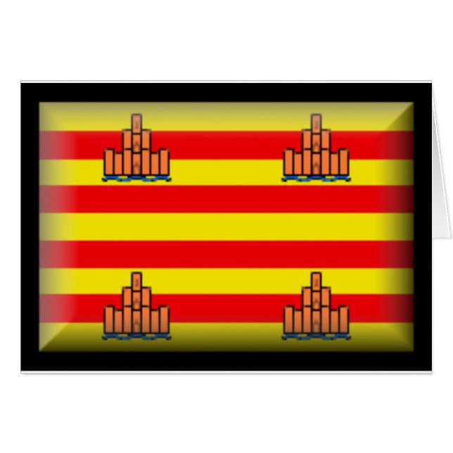 Ibiza Spanien Flagge (Vorderseite (Horizontal))