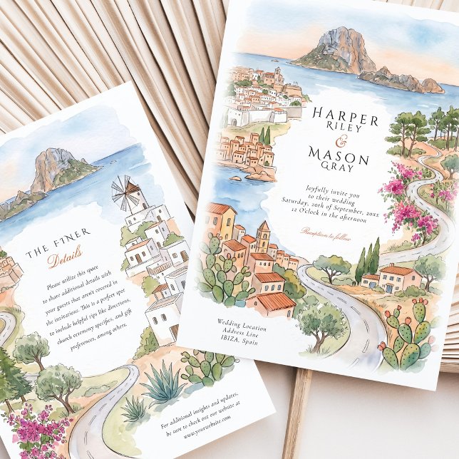 Ibiza Spanien Hochzeit Einladung (Von Creator hochgeladen)