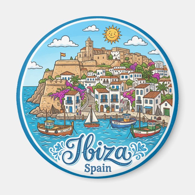 Ibiza Spanien Magnet (Vorne)