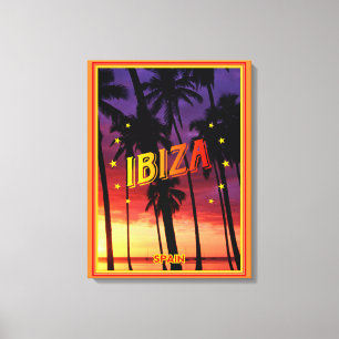 Ibiza, Spanien, Poster, Sommerplakat Leinwanddruck