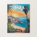 Ibiza Spanien Reisen Kunst, Dichtung und Musik Vin Puzzle<br><div class="desc">Ibiza retro Vektor Reise Design. Ibiza ist eine der Balearen Inseln,  ein Archipel von Spanien im Mittelmeer.</div>