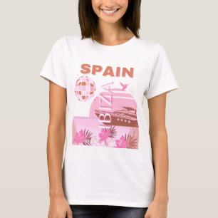 Ibiza, Spanien, Reisen Kunst, Preppy Art, Pasta T-Shirt
