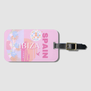 Ibiza, Spanien, Reisen Kunst, Preppy Art, Pink Gepäckanhänger
