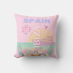 Ibiza, Spanien, Reisen Kunst, Preppy Art, Pink Kissen