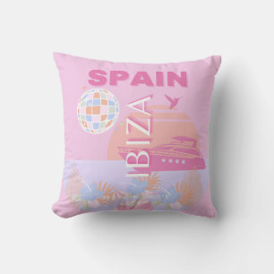 Ibiza, Spanien, Reisen Kunst, Preppy Art, Pink Kissen