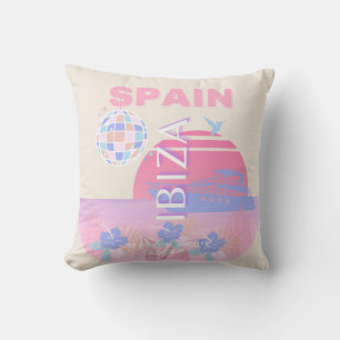 Ibiza, Spanien, Reisen Kunst, Preppy Art, Pink Kissen