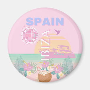 Ibiza, Spanien, Reisen Kunst, Preppy Art, Pink Magnet