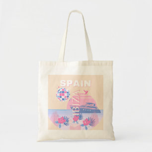 Ibiza, Spanien, Reisen Kunst, Preppy Art, Pink, Pa Tragetasche