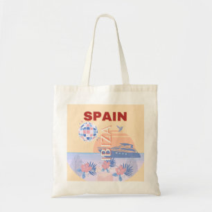 Ibiza, Spanien, Reisen Kunst, Retro Kunst, Pasta Tragetasche
