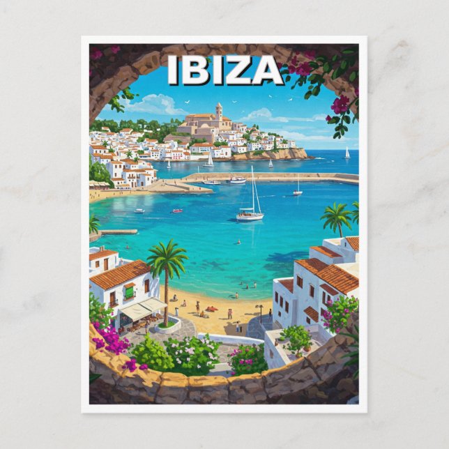 Ibiza Spanien Reisen Postkarte (Vorderseite)