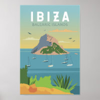 Ibiza Spanien Reisen Vintage Kunst