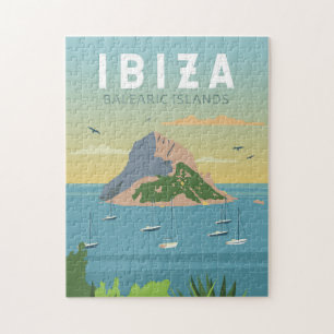 Ibiza Spanien Reisen Vintage Kunst Puzzle