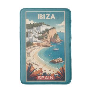 Ibiza, Spanien Reiseplakat Badematte