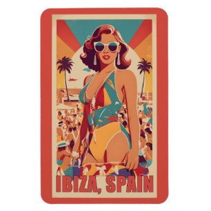 Ibiza, Spanien Reiseplakat Magnet