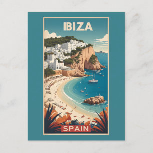 Ibiza, Spanien Reiseplakat Postkarte
