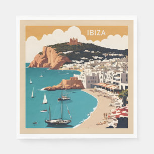 Ibiza, Spanien Reiseplakat Serviette