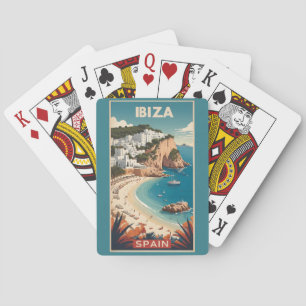 Ibiza, Spanien Reiseplakat Spielkarten