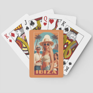 Ibiza, Spanien Reiseplakat Spielkarten