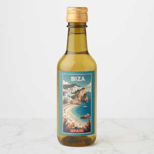 Ibiza, Spanien Reiseplakat Weinetikett