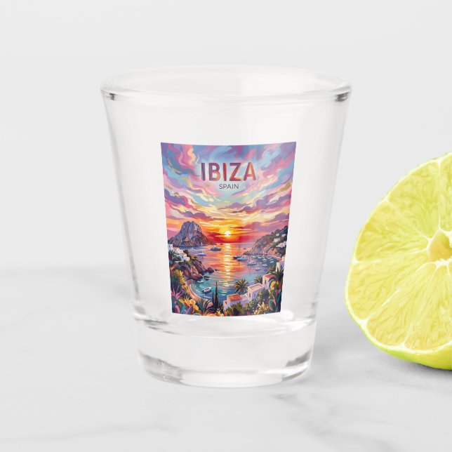 Ibiza Spanien Schnapsglas (Vorderseite)