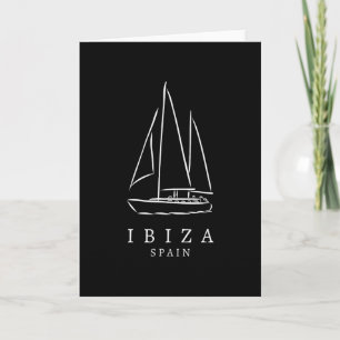 Ibiza Spanien Segelclub Souvenir Europäisches Boot Karte
