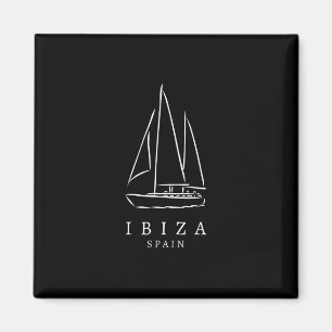 Ibiza Spanien Segelclub Souvenir Europäisches Boot Magnet