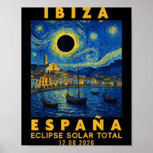 Ibiza Spanien Totale Sonnenfinsternis 2026 Poster