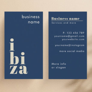 Ibiza Spanien Unternehmen Visitenkarte