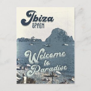 Ibiza Spanien Vintage-Reiseposter Postkarte