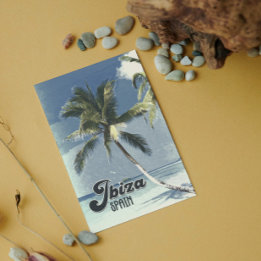 Ibiza Spanien Vintage-Reiseposter Postkarte