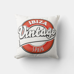 Ibiza Spanien Vintage Style Logo Kissen