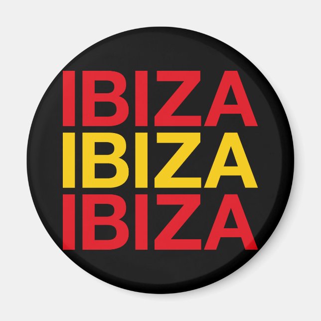 IBIZA Spanische Flagge Magnet (Vorne)