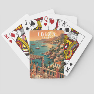 Ibiza Spielkarten-Deck Vintage Reise Kunst Spanien Spielkarten