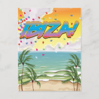 Ibiza-Strandparty-Reiseplakat