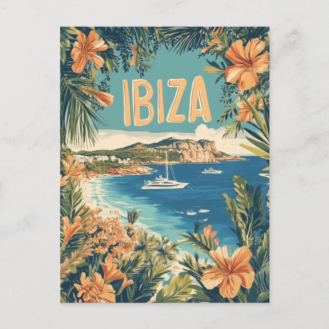 Ibiza Vintag Postkarte (Vorderseite)