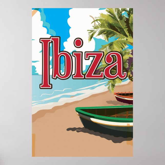 Ibiza Vintage Reiseplakat Poster (Vorne)