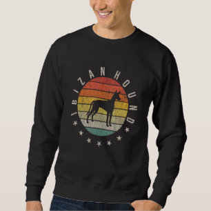 Ibiza-Welpen-Pfote Vintage Retro Vater Mutter Frau Sweatshirt