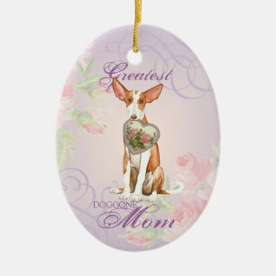 Ibizan Hound Heart Mama Keramik Ornament