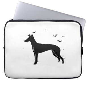 Ibizan Hound Hund � Halloween Mond Silhouette Klas Laptopschutzhülle