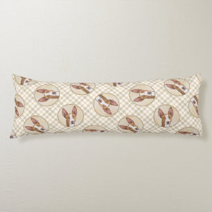 Ibizan Hound Malerei glatt Roter Hund Kunst Seitenschläferkissen