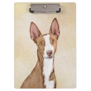 Ibizan Hound Malerei - Niedliche Original Hunde Ku Klemmbrett